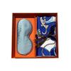 ITARORA Aurora Blue Silk Scarf & Bee Eye Mask Set