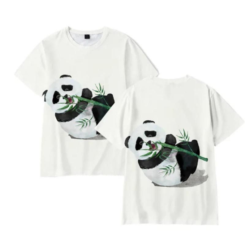 Men's 3D Printed T-Shirt Panda Pattern Print Short Sleeve O-Neck Pullover Casual Top