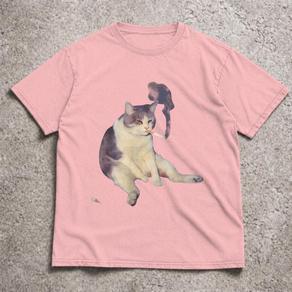 Cute Funny Cat Graphic Tee Top For Unisex Unisex 2026 Funny Cat Meme Short Sleeve Tee Unisexs Y2k Tshirt Casual Clothing