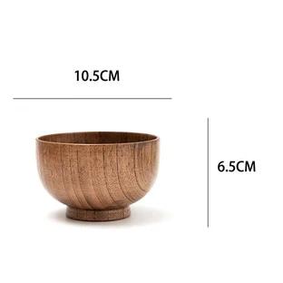 Japanese-style Jujube Wood Round Large Soup Bowl Creative Children's Rice Bowl Classic Retro Wooden Bowl