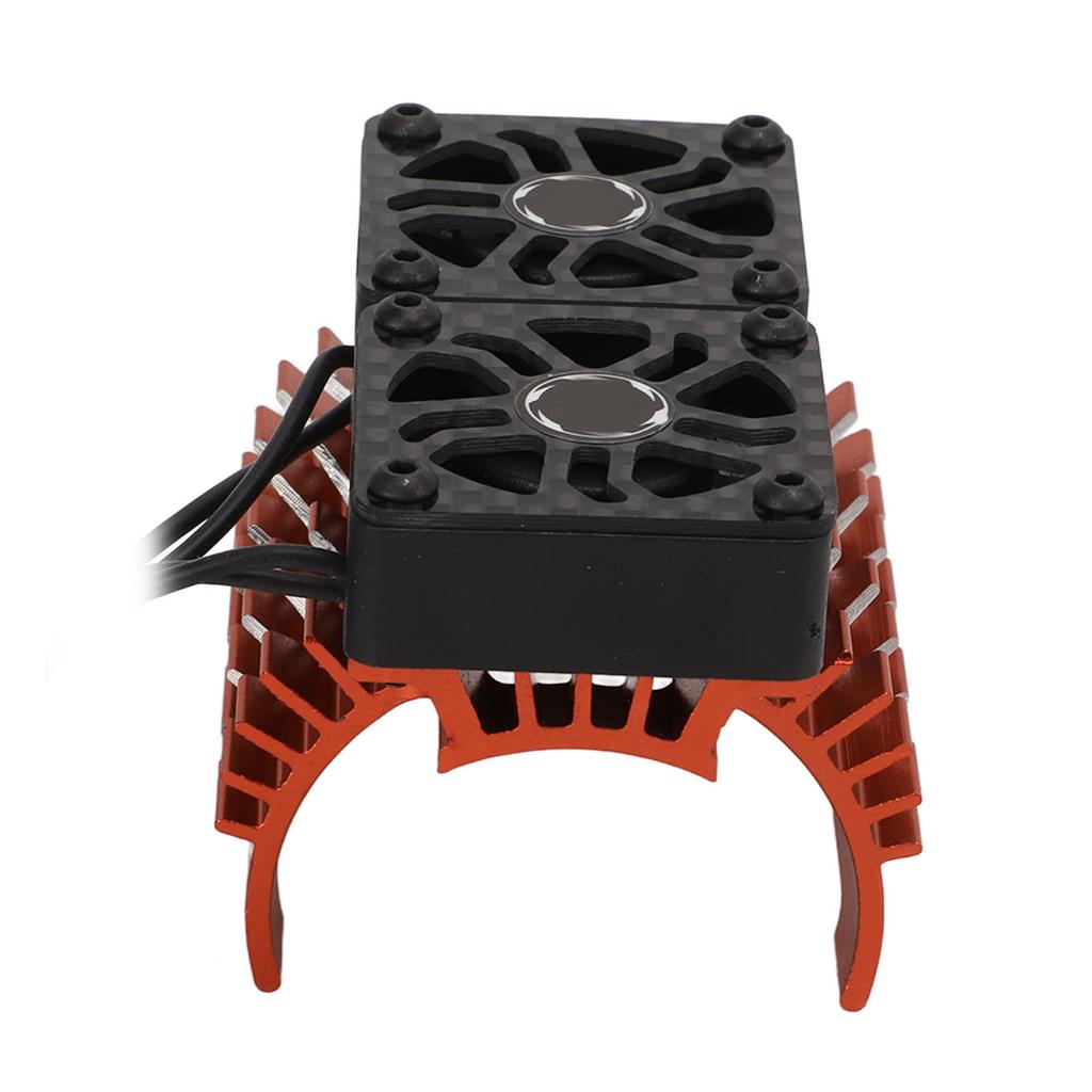 40?42mm Brushless Motor Cooling Fan Dual Motor Heatsink Radiator for 1/8 Remote Control CarOrange