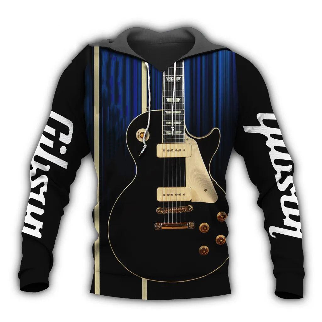 Весенне-осенние мужские толстовки с 3D принтом гитары, толстовка, пуловеры с длинными рукавами в стиле Харадзюку, уличная одежда в стиле хип-хоп, мужская куртка с капюшоном