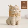 Sandstone Pixiu (mythical creature) figurine, a decorative item for office desks and workstations, featuring a Qilin (mythical creature)