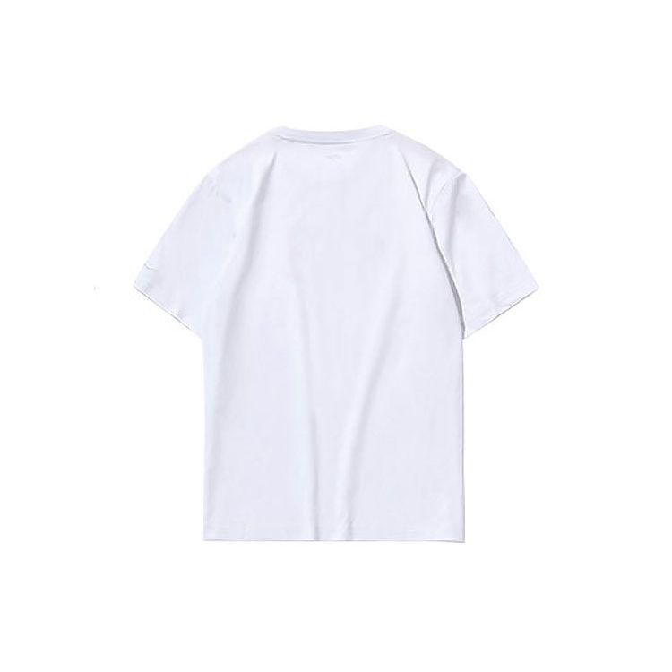 Li Ning Sports Fashion Series дышащая круглая горловина с коротким рукавом футболка мужская топы белая AHSR698-1