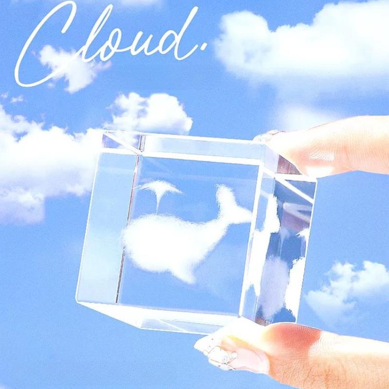 Cloud Cube Desktop Decoration, A Cloud, A Healing Gift, Interior Decoration