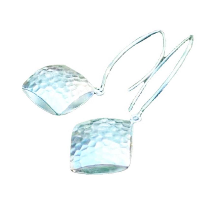 VENTFILLE 925 Sterling Silve Geometry Earring for WomenTexture Hip-Hop Design Creativity Minimalist Jewelry Gift Dropshipping