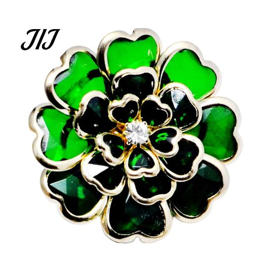 Sophisticated Apparel Accessories Vintage Rhinestone Flower Button Covers, Snap On Decorative Gift Ideas for Fashion Enthusiasts Metal Shirt Cufflinks