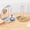 Stable Stainless Steel Pot Lid Holder Silver/Gold Pot Lid Rack Pan Cover Shelf Soup Rests  Kitchen