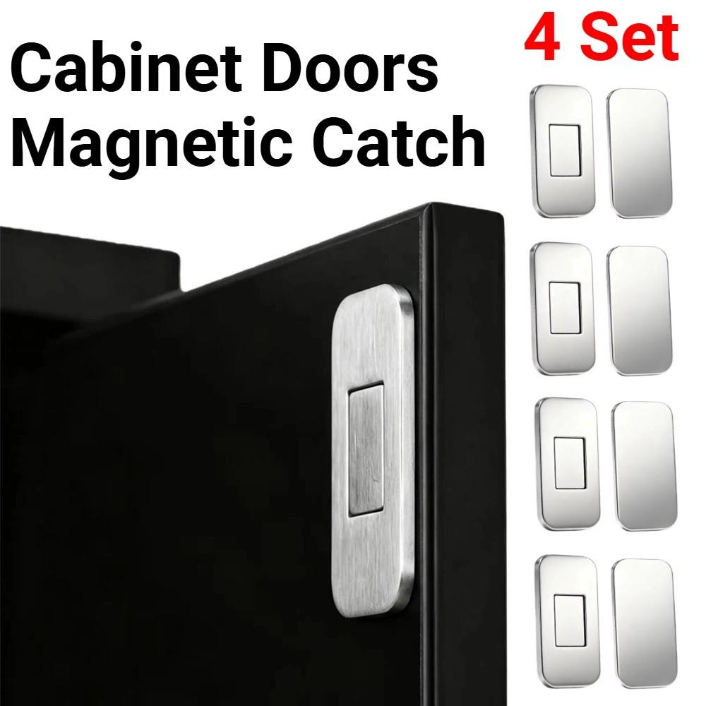 4 Set Ultra-Thin Drawer Magnet Self-Adhesive Cabinet Catch Magnetic Cabinet Door Catch Bathroom