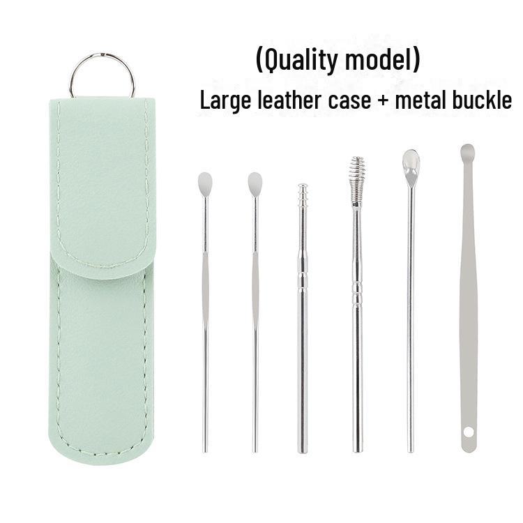 «Набор из 6 спиральных инструментов для чистки ушей для взрослых — портативный набор для чистки ушей»