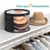 Hat Storage Bag for Efficient Organization Convenient Foldable Round Brim Caps Organizer with Handle and Clear Window
