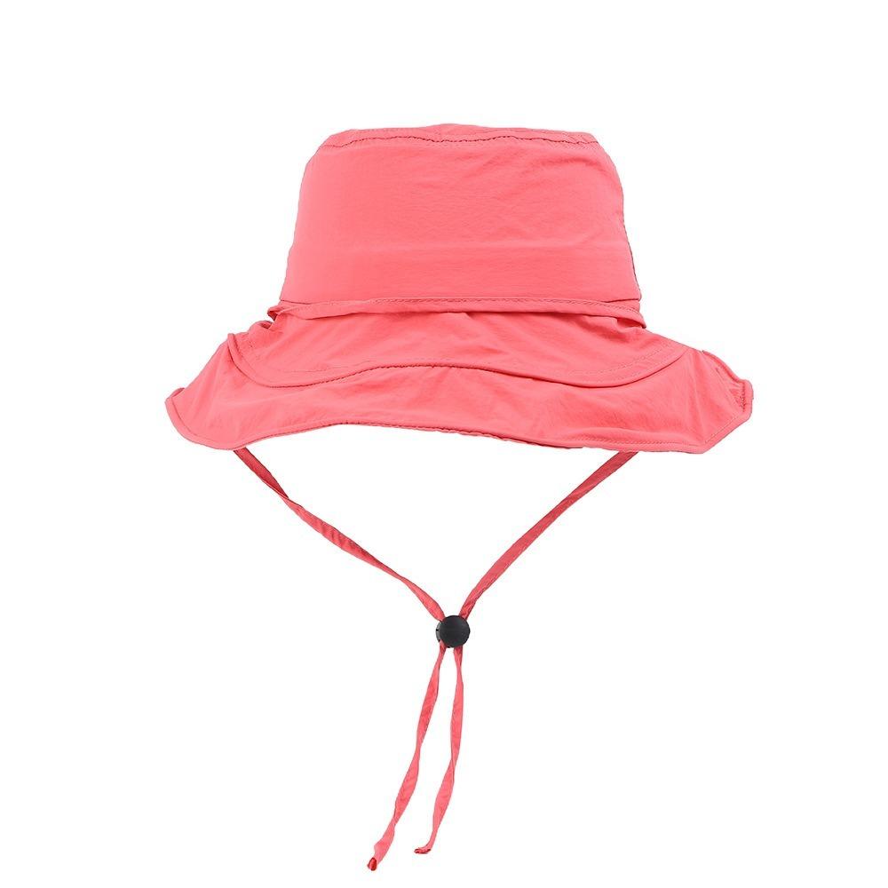 Pleasantly Cool Quick Drying Fisherman Hat Windproof Rope Foldable Basin Cap Women
