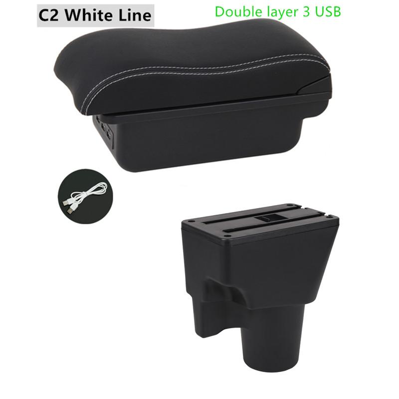 For KIA Picanto Armrest Box Central Store Content Box with Cup Holder Products Interior Car-styling Accessory