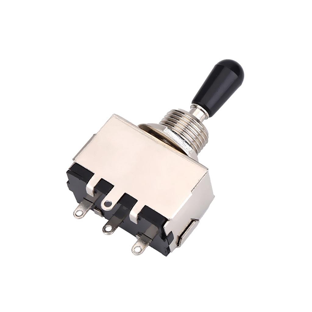 1 шт. закрытый 3-позиционный тумблер с черным наконечником, сменная часть для электрогитары в стиле LP