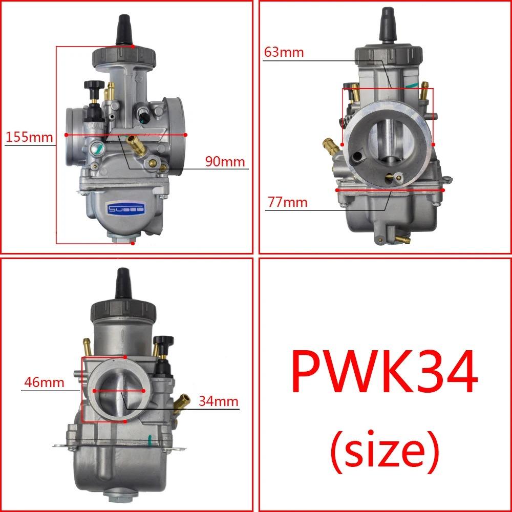 Для карбюратора KEIHIN PWK 33 34 35 36 38 40 42 мм Racing Parts Скутеры Мотоцикл для бездорожья Квадроцикл Power Jet 250cc Мотоцикл Большой калибр