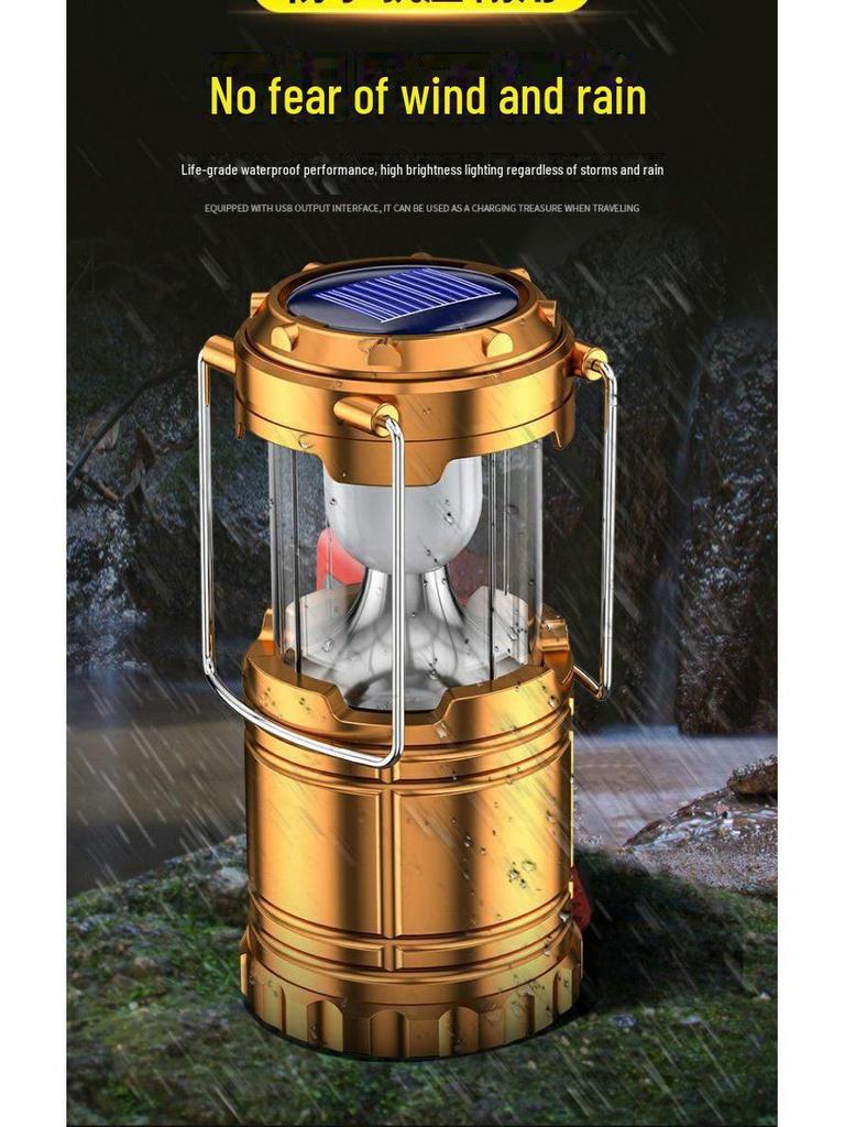 5800T Солнечный светодиодный фонарь-лошадка: Уличный портативный кемпинговый фонарь с многофункциональными возможностями