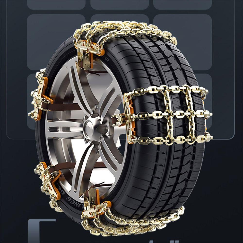 Thickened Stainless Steel Snow Chain Driving Safety Auto Anti-Skid Chain for Tire Width 165-285mm