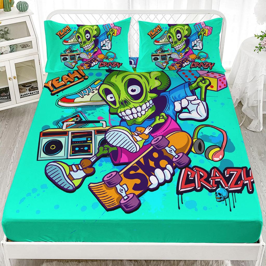 Простыня с рисунком личности для геймпада, трехкомпонентная, с цифровой печатью, трехкомпонентная простыня, детская, взрослая