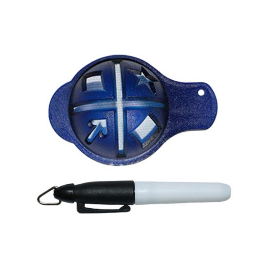 2Pcs/Set Golf Ball Liner Easy to Draw Durable Compact Golf Accessory Liner Marker