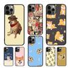 Shiba Inu Cute Cartoon Art Phone Case for iPhone 11 12 13 14 Pro Max Mini XR XS SE 2020 6 7 8 Plus Samsung S21 S22 Coque Fundas