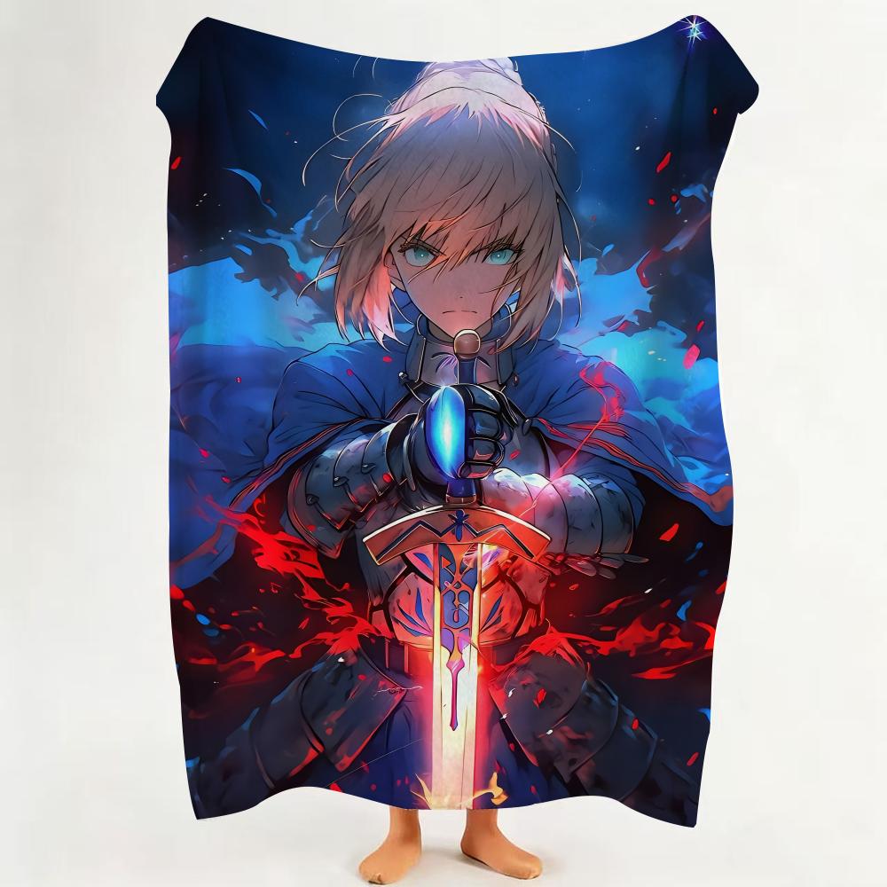 Game F Fate G Grand O Order Flannel Blanket Suitable for Sofa Living Room Bedroom