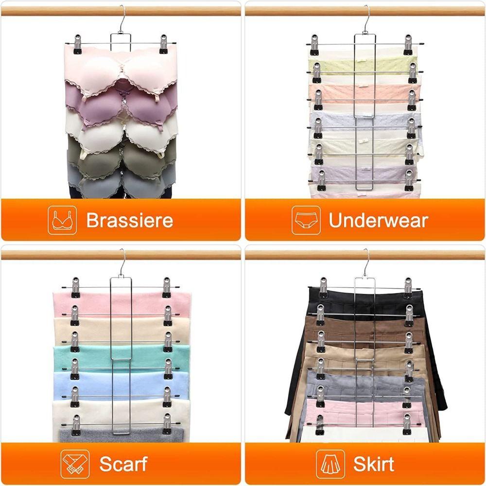 Non-slip Folding Tape Clip Multi-Layer Finishing Hanger Portable Home Storage