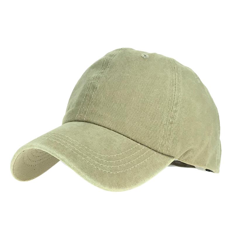 Washed and Made Old Light Board Baseball Cap Solid Color Cap Female Couple Men's and Women's Pure Cotton Light Board Sun Hat