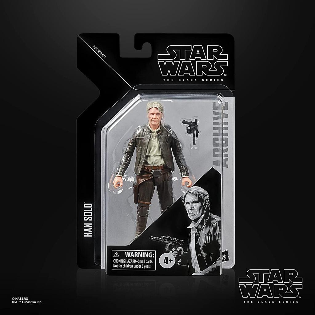 Hasbro Star Wars Black Series Архивная коллекция Хан Соло размер 6 дюймов Звезда Пробуждение силы Действие Возраст 4 и старше F4370 Оригинальный продукт (15 см) войны