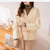 2025 New Autumn and Winter Woolen Coat Short Fashion High-end Loose Button Solid Color Long-sleeved Top