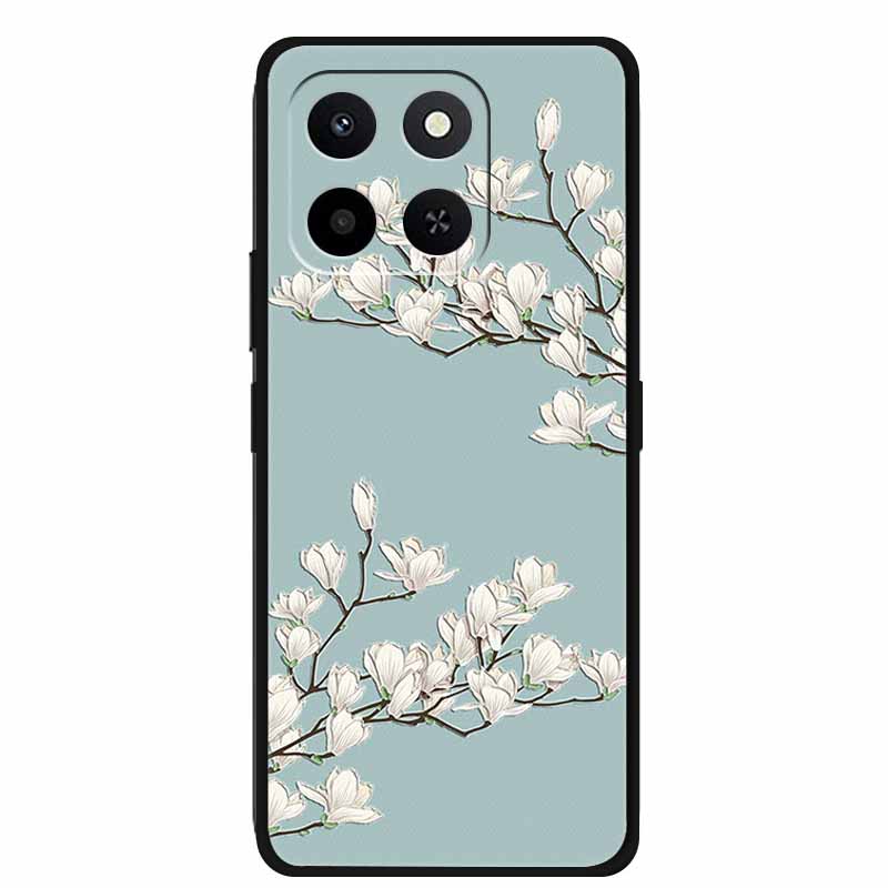 3D Милый чехол для телефона для Honor X6C X 6C X6 C 6 C Мягкий силиконовый ТПУ протектор для Huawei HonorX6C Рельефные цветочные узоры Чехол Funda Capa