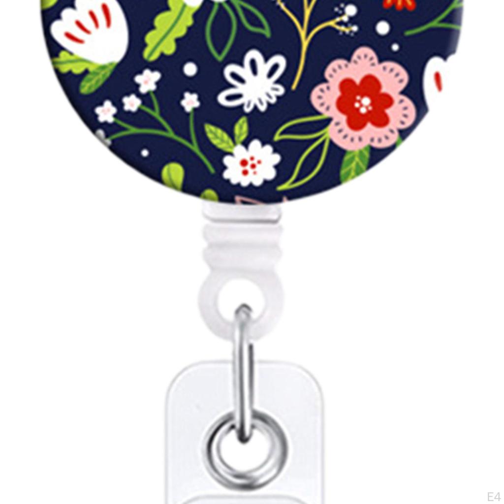 Выдвижной держатель для бейджа для медсестры, катушкодержатель для удостоверения личности, зажим для имени, универсальный милый с поворотным механизмом типа «крокодил»