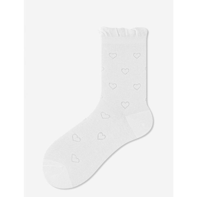 Summer Bow Hollowed-out Mesh Socks for Girls, Lace for Girls, Pile Socks, Thin Cotton Socks for Women