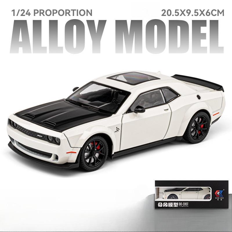 1/24 Dodge Challenger Hellcat игрушечная машинка литая Metel Cars игрушечные машинки с откидным механизмом Hellcat со звуком и светом Hellc для детей