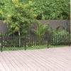 VidaXL Picket Fence with Posts 3 Pcs WPC 614 X 80 Cm