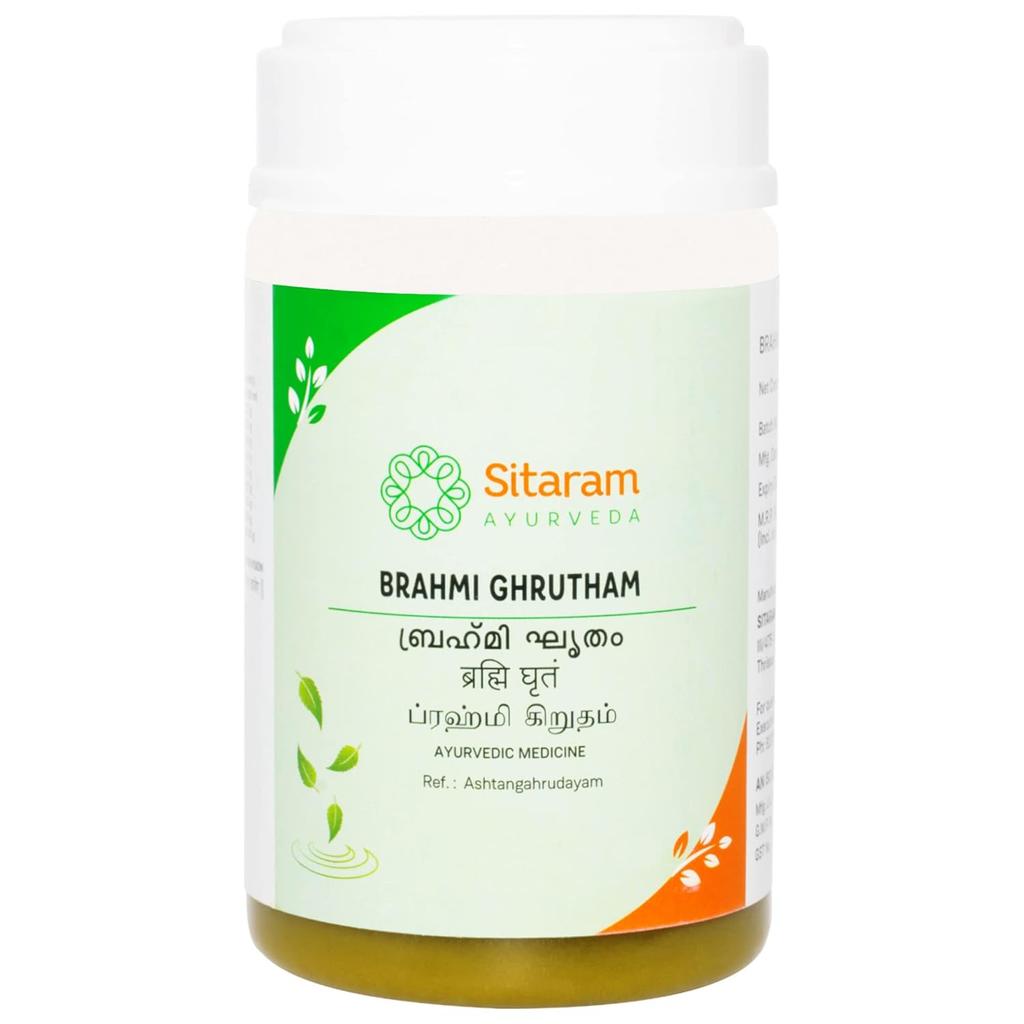 Sitaram Ayurveda Brahmi Ghrit, Kerala Ayurvedic Brahmi Ghritham | 150gm 0.3lbs