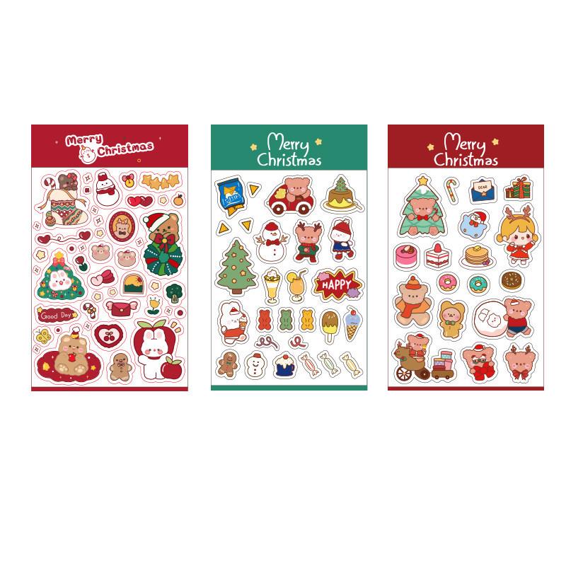 Милый мультяшный набор наклеек из рождественской серии для дневников и журналов