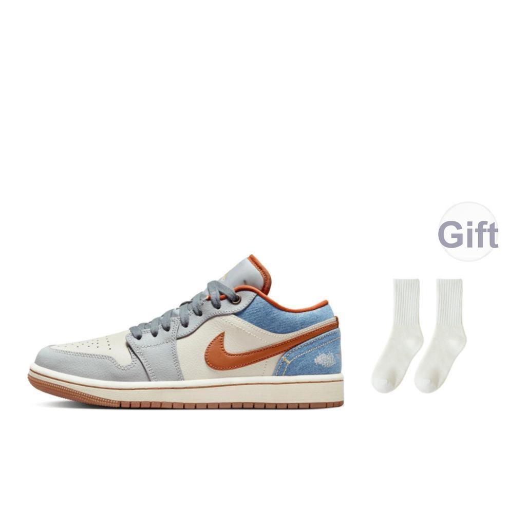 Air Jordan 1 Low Phantom Denim Women Sneakers Cream Multi-Color Coconut-Milk FZ5045-091