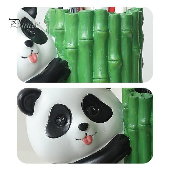 Подставка для ручек в форме бамбука в форме панды, органайзер для стола из смолы, держатель для карандашей в виде животного, контейнер для хранения канцелярских принадлежностей