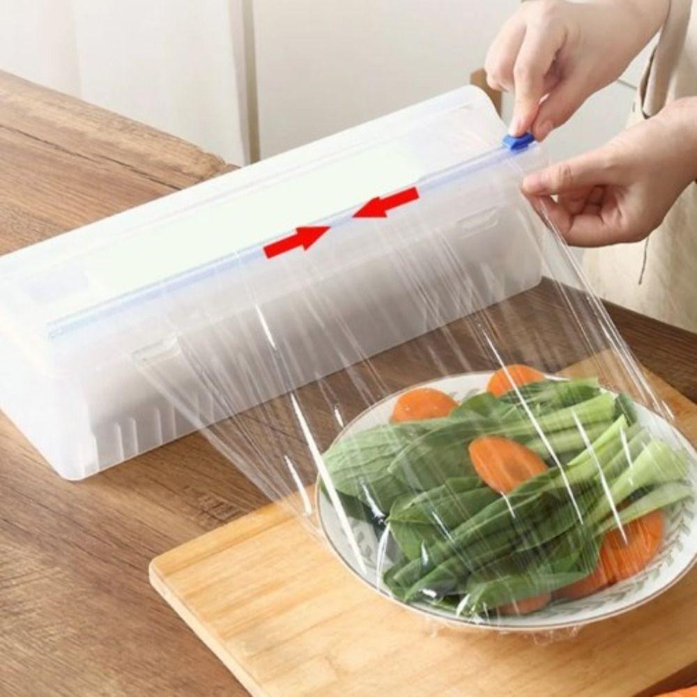 3pcs Reusable Foil Film Cutter Convenient Food Cling Film Cutter Plastic Wrap Dispensers Kitchen