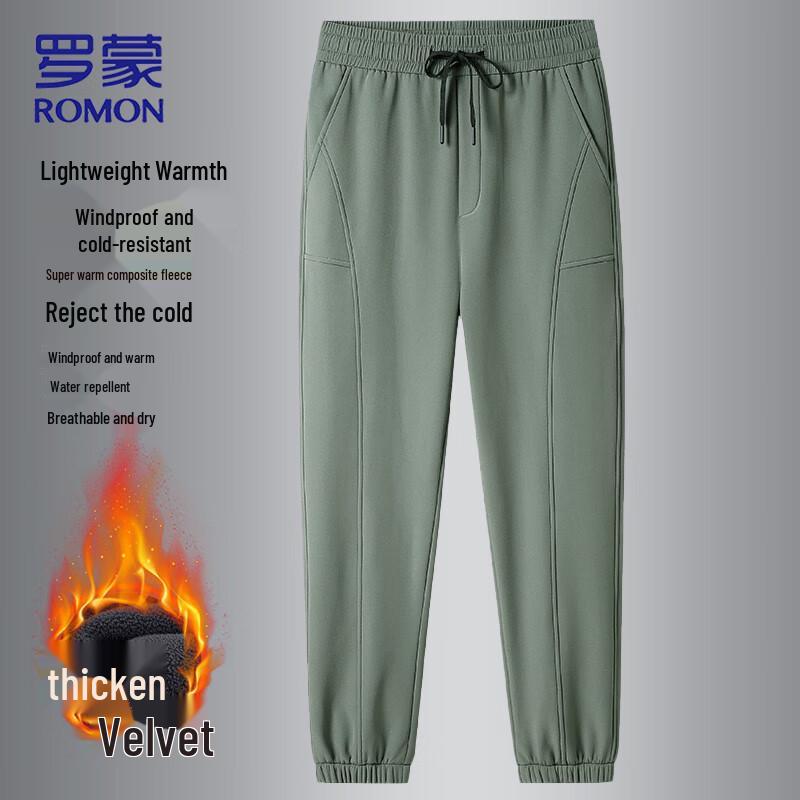 ROMON Мужские теплые повседневные брюки на флисовой подкладке