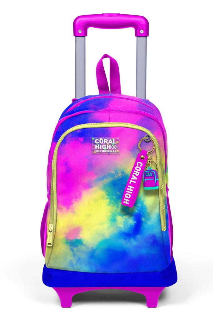 Школьный рюкзак с тремя отделениями Coral High Kids с разноцветным батиковым узором 23957