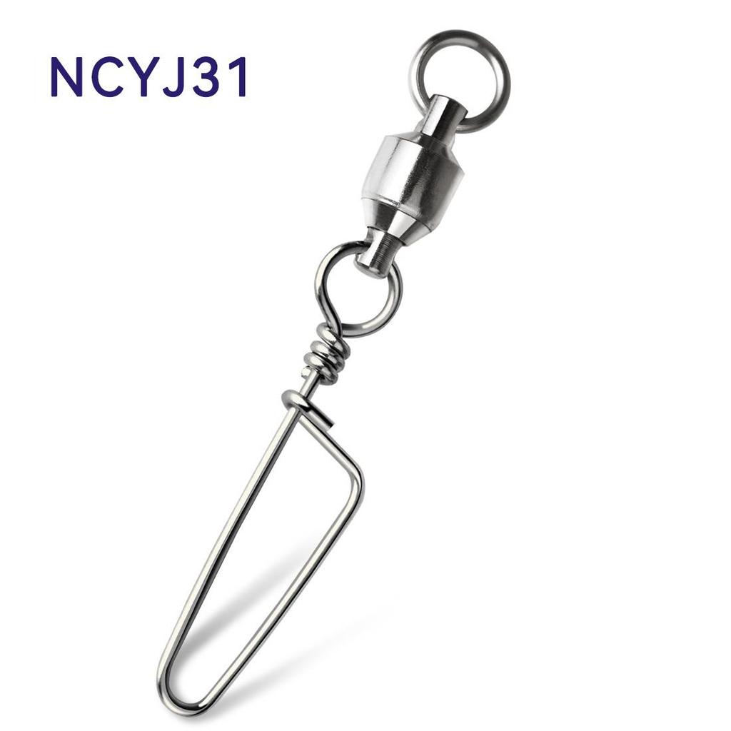Strong Figure Eight Ring Connector Swivel with Curved Pin for Fishing