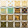 European Style Home Decorative Cushion Cover 18x18 Inches Geometric Printed Throw Pillowcase Baroque Decor Pillow Cover for Sofa