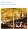 Waterproof Solar LED Meteor Shower String Lights - Outdoor Hanging Decorative Tree Lights