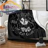 Mystery Cat and Satan  Fluffy Blanket  Warmth Soft Plush Sofa Throw  Square  Blanket Tourist blanket{Customize Your Picture}