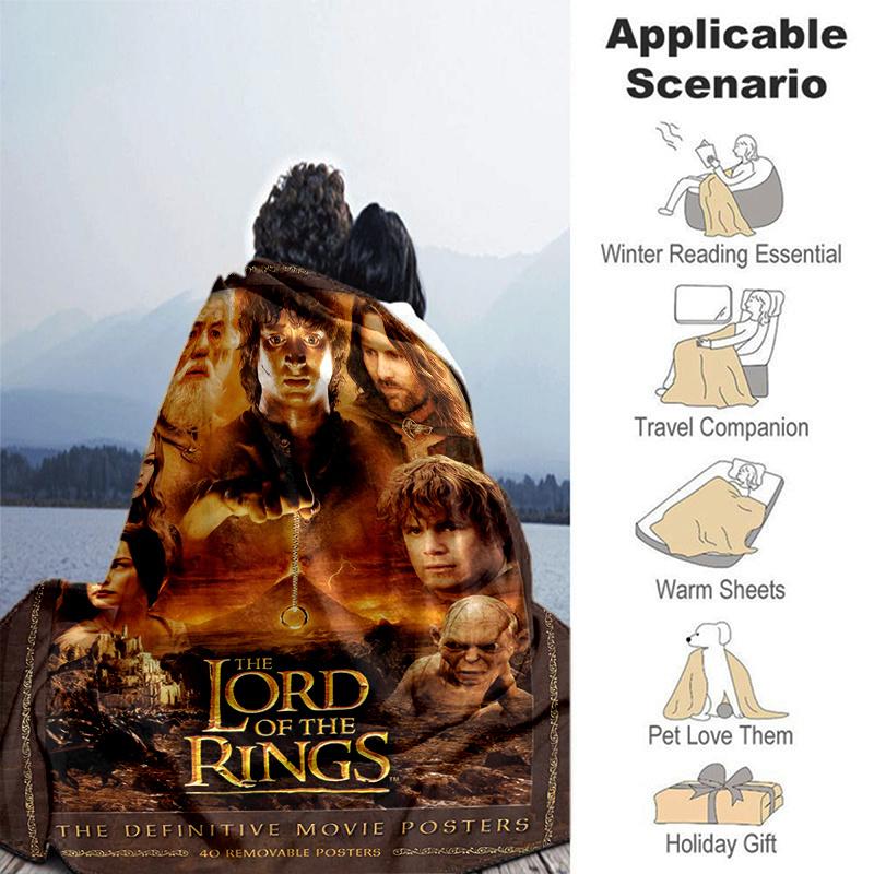 Lord of the Rings: Epic Fantasy Adventure Posters CollectionPrint Blanket, Soft Blanket For Sofa Office Bed And Travelling Daughter Birthday