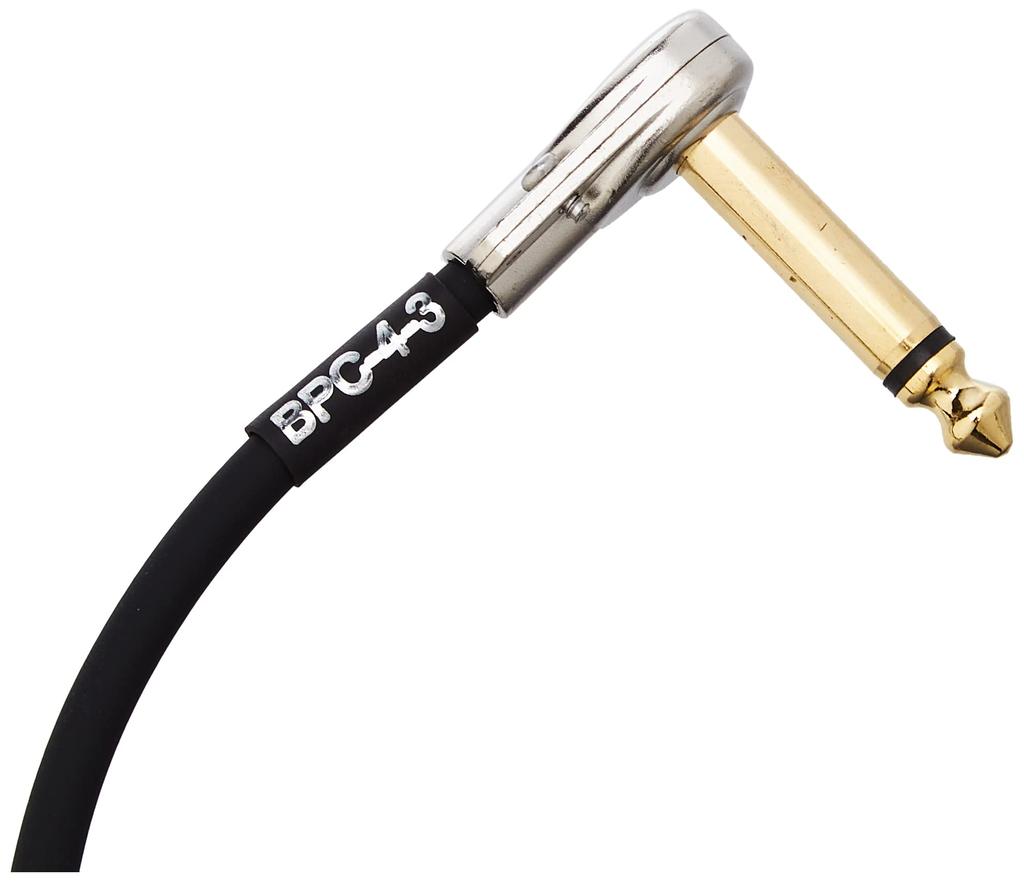 BOSS Patch Cables of with 10cm and 24K Connectors for Effects Pedals and Boards BPC-4-3 (3-Pack 10cm) LL-Type Plugs, Length, Gold-Plated