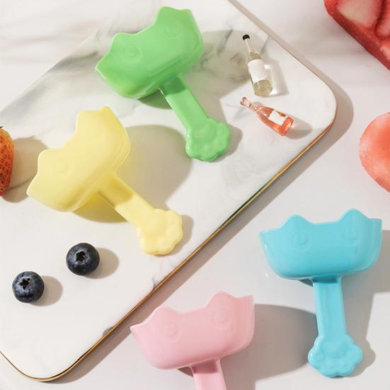 Держатель для мороженого, герметичный каплеуловитель, подставка для мороженого с ручкой в ​​виде кошачьего когтя, многоразовый держатель для палочек для льда, без беспорядка