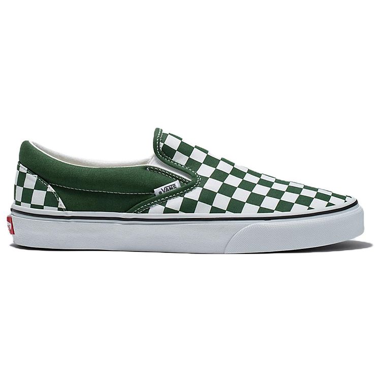 Vans Slip-On Checkerboard Casual Low Top Skate Shoes Unisex Sneakers White Green VN0A7Q5D6QU