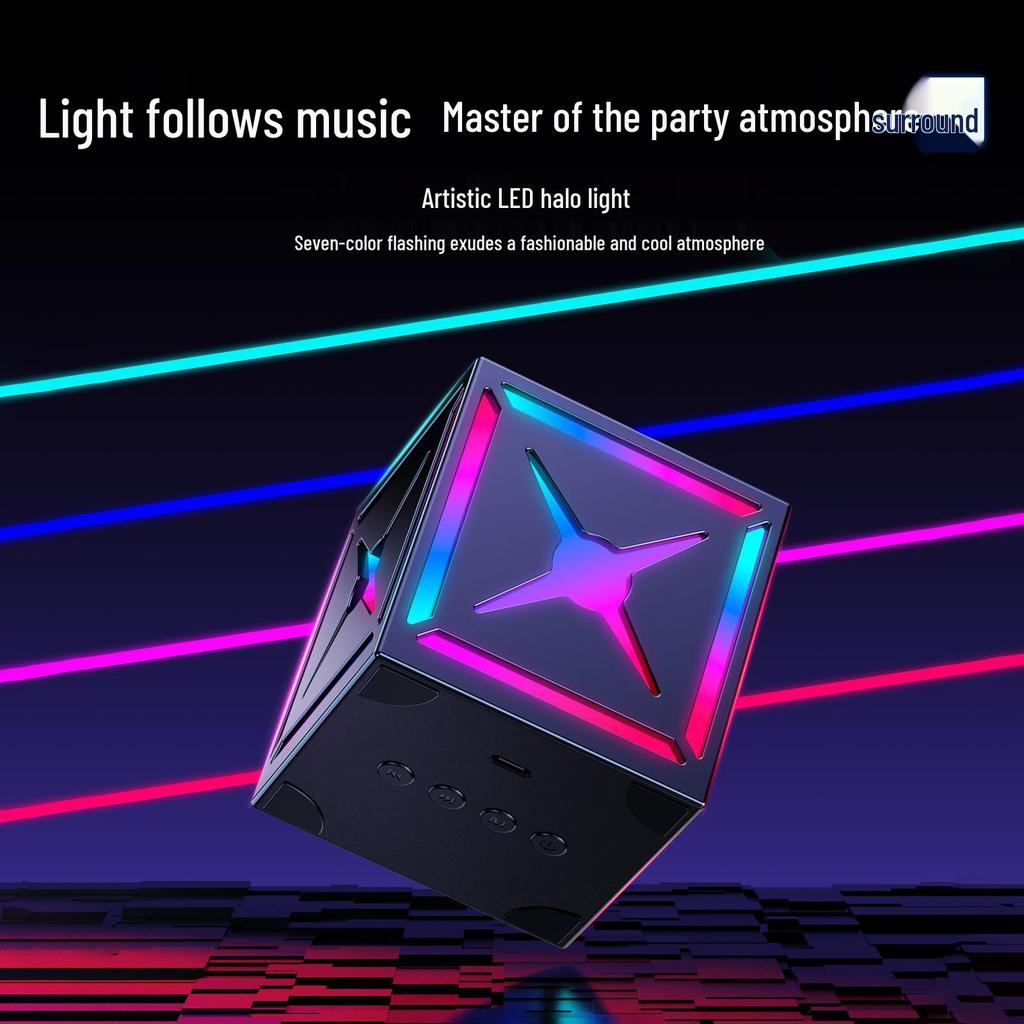 Беспроводная Bluetooth-колонка с мощными басами и RGB-подсветкой для использования на открытом воздухе